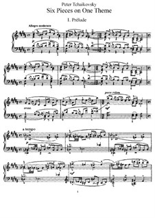 Шесть пьес на одну тему, TH 134 Op.21: Сборник by Петр Чайковский