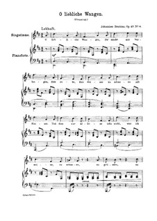 Пять песен, Op.47: No.4 О милые щёчки by Иоганнес Брамс