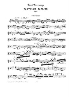 Фантазия-Каприс, Op.11: Сольная партия by Анри Вьетан