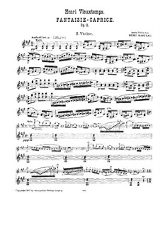 Фантазия-Каприс, Op.11: Скрипка II by Анри Вьетан