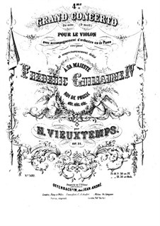 Концерт для скрипки с оркестром No.4 , Op.31: Сольная партия by Анри Вьетан