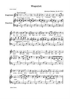 No.4 Колыбельная: Для голоса и фортепиано by Иоганнес Брамс