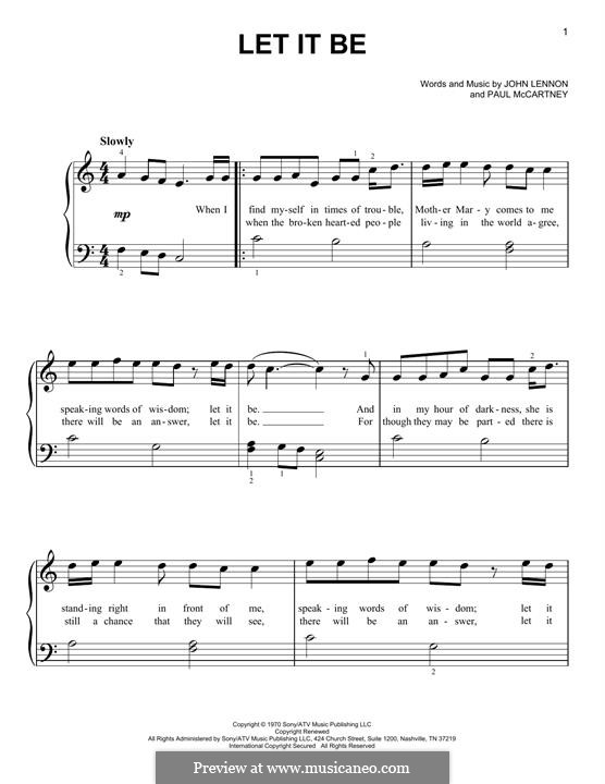 Piano version: Для одного исполнителя by John Lennon, Paul McCartney