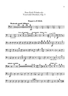 Воевода, TH 1 Op.3: Увертюра – партии ударных инструментов by Петр Чайковский