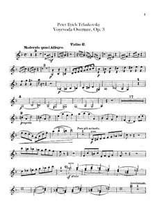 Воевода, TH 1 Op.3: Увертюра – партия вторых скрипок by Петр Чайковский