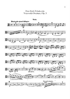 Воевода, TH 1 Op.3: Увертюра – партия альтов by Петр Чайковский