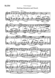 Halleluja, Gotteslob Nr.174.4 (Intonation und Choral): Halleluja, Gotteslob Nr.174.4 (Intonation und Choral) by Roman Jungegger