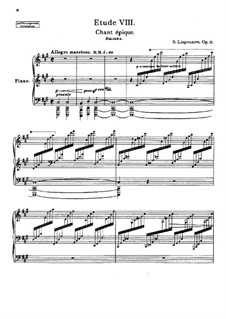 Двенадцать трансцендентных этюдов, Op.11: No.8 Былина by Сергей Ляпунов