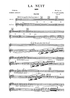 Ночь, Op.114: Клавир с вокальной партией by Камиль Сен-Санс