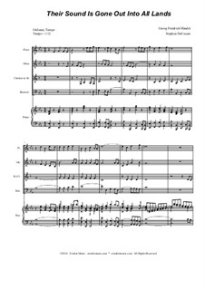 Фрагменты: Their Sound Is Gone Out Into All Lands, for woodwind quartet by Георг Фридрих Гендель