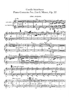 Концерт для фортепиано с оркестром No.2 соль минор, Op.22: Партия первой и второй валторн by Камиль Сен-Санс