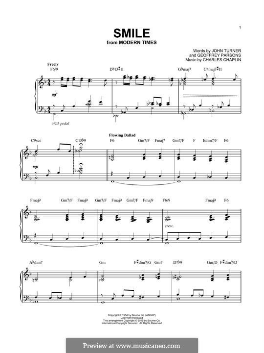Smile: Для фортепиано by Charles Chaplin
