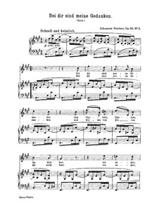 Семь песен, Op.95: Nr.2 Bei dir sind meine Gedanken by Иоганнес Брамс