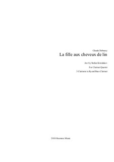No.8 Девушка с волосами цвета льна: For clarinets quartet by Клод Дебюсси