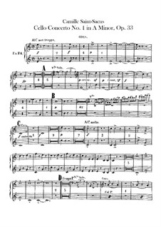 Концерт для виолончели с оркестром No.1 ля минор, Op.33: Партия валторн by Камиль Сен-Санс