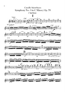 Симфония No.3 до минор 'Симфония с органом', Op.78: Партии гобоев и английского рожка by Камиль Сен-Санс