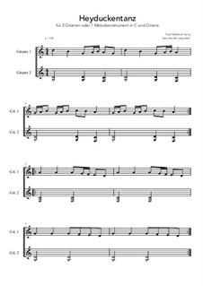 Heyduckentanz: For 2 guitars or 1 melody instrument and guitar (G Major) by Unknown (works before 1850)