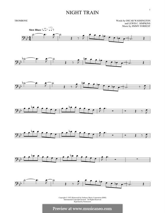 Night Train: For trombone by Jimmy Forrest