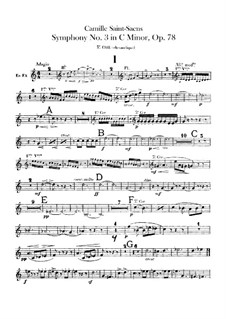 Симфония No.3 до минор 'Симфония с органом', Op.78: Партии третьей и четвёртой валторн by Камиль Сен-Санс