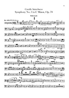 Симфония No.3 до минор 'Симфония с органом', Op.78: Партии ударных by Камиль Сен-Санс