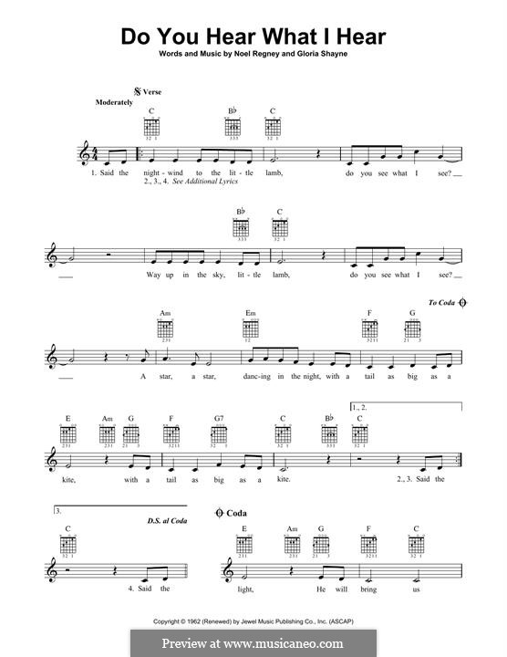 Instrumental version: Гитарная табулатура by Gloria Shayne, Noël Regney