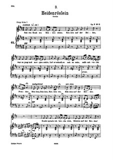Дикая роза, D.257 Op.3 No.3: Для низкого голоса и фортепиано by Франц Шуберт