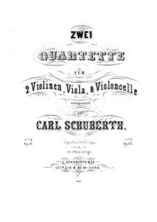 Струнный квартет No.2 фа мажор, Op.35: Скрипка I by Карл Шуберт