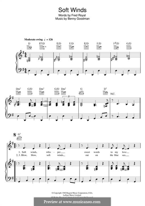 Soft Winds: Для голоса и фортепиано (или гитары) by Benny Goodman