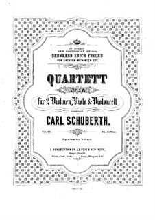 Струнный квартет No.4 ля минор, Op.40: Скрипка I by Карл Шуберт