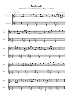 Meienzit: For 2 guitars or 1 melody instrument and guitar (a minor) by Neidhardt von Reuenthal
