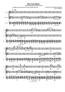 The Cats Duet (Duetto Buffo di due gatti): For flute, clarinet and guitar by Джоаккино Россини, Кристофер Эрнст Фридрих Вейсе