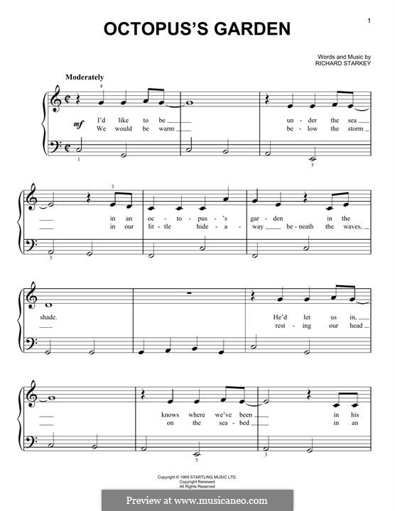 Octopus's Garden (The Beatles): Для фортепиано by Ringo Starr