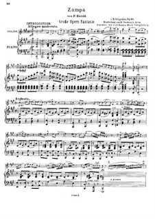 Фантазия на темы из оперы 'Zampa' Герольда, Op.90: Партитура by Жан Батист Сенжеле