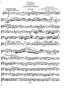 Фантазия на темы из оперы 'Zampa' Герольда, Op.90: Сольная партия by Жан Батист Сенжеле