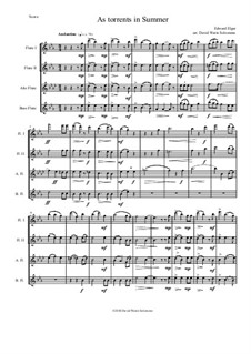 Сцены из саги о короле Олафе, Op.30: As torrents in summer, for flute quartet by Эдуард Элгар