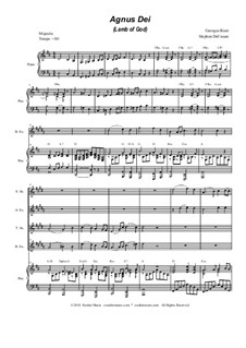 Agnus Dei: For saxophone quartet by Жорж Бизе