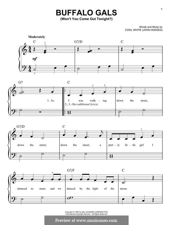Buffalo Gals: Для фортепиано by John Hodges