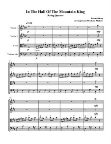 Сюита No.1. В пещере горного короля, Op.46 No.4: Для струнного квартета by Эдвард Григ