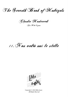 Book 7 (Concerto), SV 117–145: No.11 Non vedrò mai le stelle by Клаудио Монтеверди