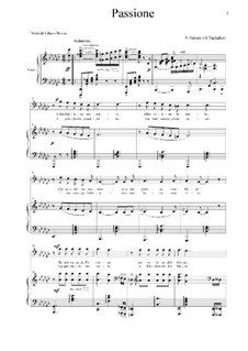 Passione: For bass and piano by Эрнесто Тальяферри, Антонио Валенте