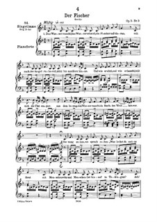 Рыбак, D.225 Op.5 No.3: Для низкого голоса и фортепиано by Франц Шуберт