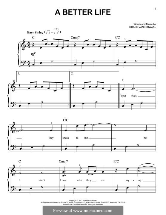 A Better Life: Для фортепиано by Grace VanderWaal