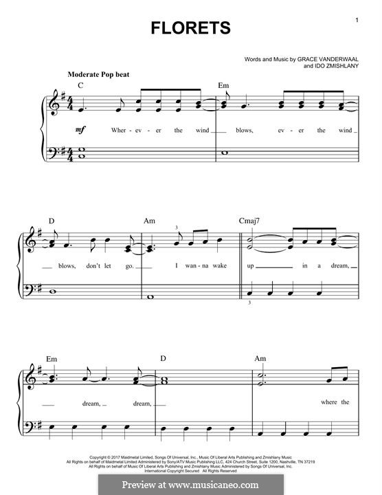 Florets: Для фортепиано by Ido Zmishlany, Grace VanderWaal