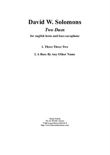 Two Duos for English Horn and Bass Saxophone: Two Duos for English Horn and Bass Saxophone by Дэвид Соломонс