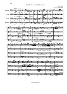 Sweet and Low: Variations, for saxophone quartet by Джозеф Барнби