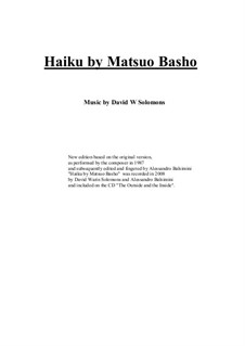 Haikus by Matsuo Basho: For low voice and gutiar by Дэвид Соломонс
