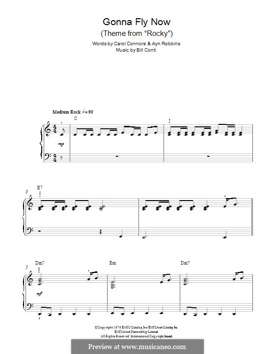 Gonna Fly Now: Для фортепиано by Bill Conti, Carol Connors