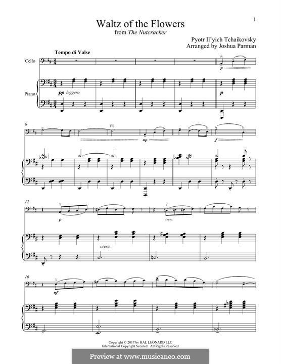 No.8 Вальс цветов: Для виолончели и фортепиано by Петр Чайковский