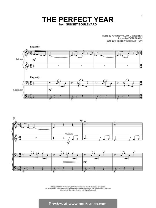 The Perfect Year: Для фортепиано by Andrew Lloyd Webber