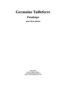 Fandango: Для двух фортепиано by Germaine Tailleferre